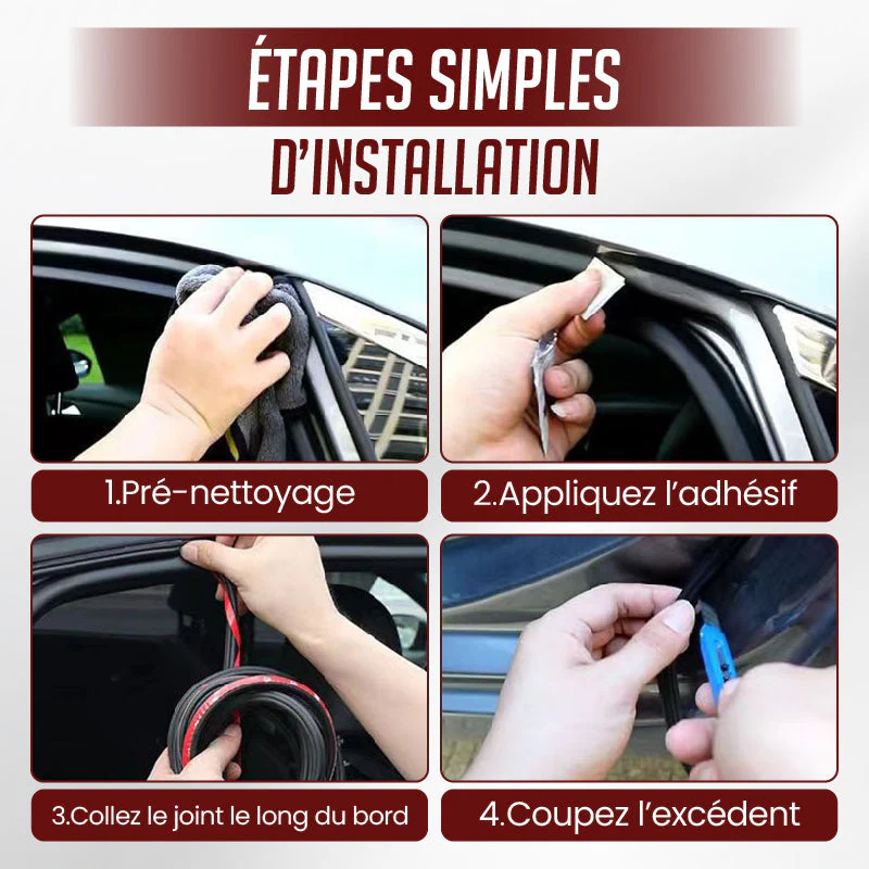 🔥Bande d'Étanchéité en Caoutchouc Anti-Bruit et Anti-Poussière pour Voiture - Image 7