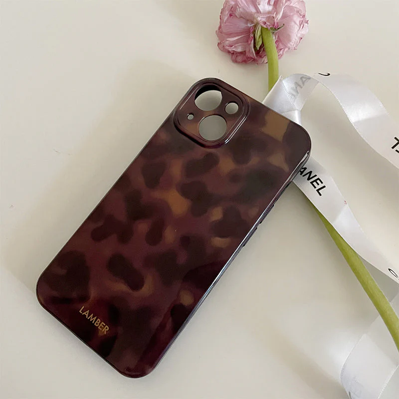Stylish Brown Leopard Print Phone Case for iPhone - Image 4