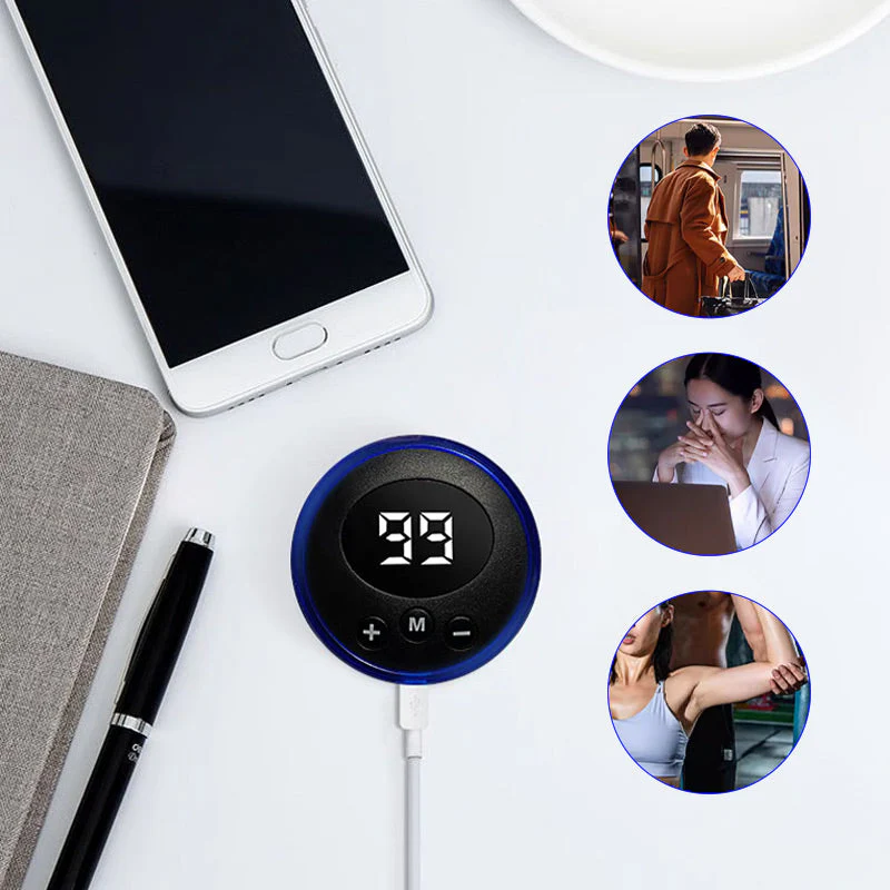 🔥 Offre spéciale limitée dans le temps ! 🎉Masseur Portable avec 8 Modes et Écran LCD - Mini Stimulateur Musculaire pour Soulagement de la Douleur - Image 13